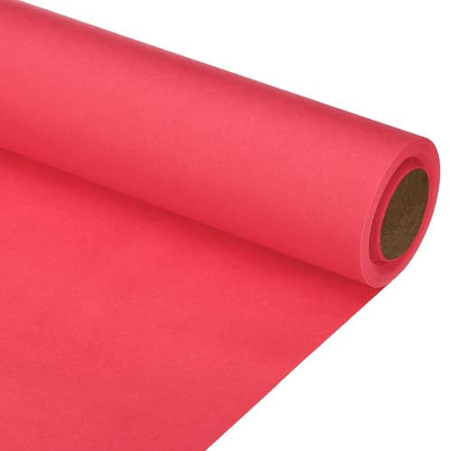 PATIKIL Zeichenpapierrolle 38cm x 8m Zeichenpapier 80 g/m² Rot | Papierrolle Kraftpapier Malpapier Skizzenpapier Bastelpapier, Für Staffelei Malen Handwerk Geschenkverpackung
