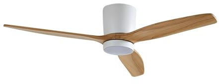Lucande LED-takfläkt med ljus och fjärrkontroll, tyst, 2-i-1: fläktlampa 6 hastigheter färgväxling, sommar- och vinterdrift