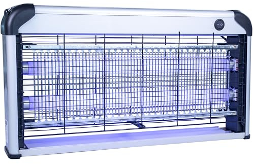 Silvergear Mückenlampe Groß | Insektenvernichter Elektrisch | Fliegenfalle mit UV-Lampe | Mückenfalle, Fliegenfänger und Insektenfänger | Schützt eine Fläche von 100 m² | Leicht und Tragbar | 30W