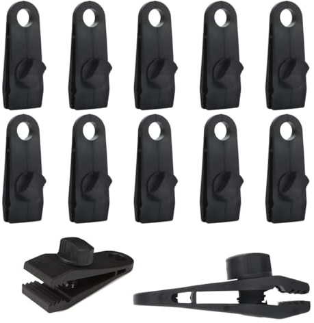 Bangbobi | 10 Pack Tarpaulin Clips | Tent Clips for Securing Tarpaulins, Tent Tarpaulin Clips, Awning Clips | Awning Accessories for Outdoor Camping and Gardening