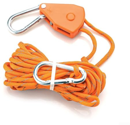 Vereinfacht für die Zeltmontage mit einem effektiven 45 m verstellbaren Lanyard-System (Orange, 5 m)