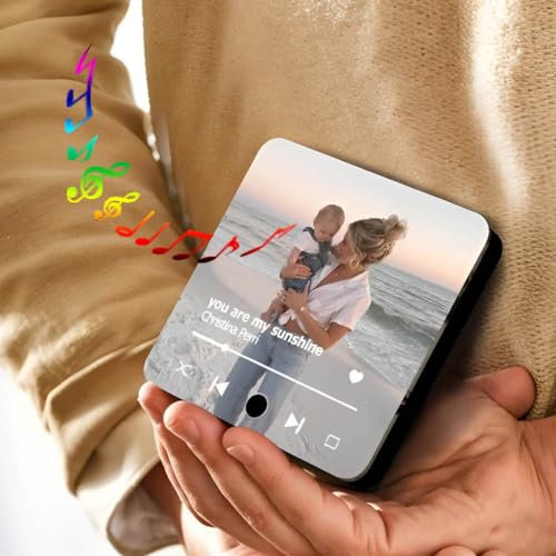 Personalisierter Musik-Kühlschrankmagnet, Foto- und Musikmagnet, Foto- und Song-Musik-Geschenkmagnet, individuelles Foto-Ornament, Spotify Music Play Kitchen Decro Save The Date