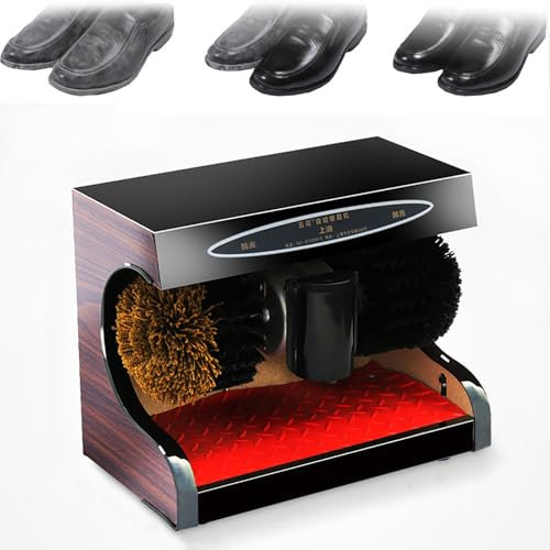 LIULIQ Cireuse À Chaussures Automatique, Cireuse À Chaussures Électrique avec Sonde À Détection Automatique, 1400 RPM, Peut Être Utilisée comme Banc De Change pour La Maison Et Le Commerce