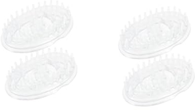 NIYANGLE 4stücke Kopfhautmassagebürsten Transparente Haarpflegebürste Für Sanfte Kopfhautmassage Und Peeling Für Erwachsene Und Outdoor-nutzung