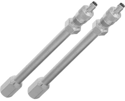 Mikinona 2 Stück Metall Ventilverlängerung Reifenventil Adapter für Auto LKW Motorrad Rv Schnelle Reifenbefüllung Robuste Ausführung