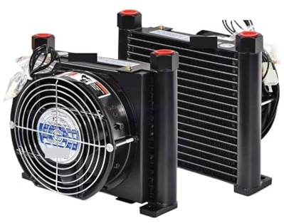 AJ0510T-CA Radiateur échangeur de chaleur 10 L/min, refroidisseur d'huile hydraulique, dissipation thermique écoénergétique Faible bruit(AC380V)