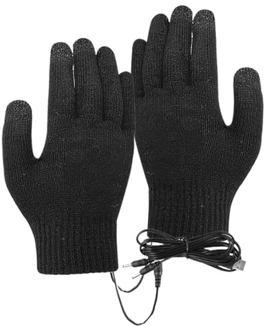 Guantes de Calentamiento: innovadora construcción Sensible a la Pantalla, de calefacción operado por USB, Ideal para Correr, Deportes de Nieve, Escalada, Condiciones de congelación, Damas y