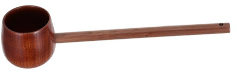 Zerodeko Cucharón de Madera para Agua Mango Largo, Cucharón Grande de Madera de Acacia para Cocina y Jardín, Utensilio Ergonómico para Servir Té y Regar Plantas, Uso Doméstico y Exterior