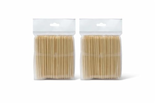 Staleks Pro Palitos de naranja de 110 mm, madera, rosa, paquete de 2 (200 unidades), palitos de manicura desechables para cutículas y cuidado de uñas