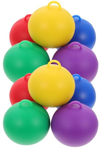 JEWEDECO Pesas de Globo Reutilizables de Plástico en Forma Esférica, Pack de 10 Piezas para Decoración de Fiesta y Contrapeso Fácil de Almacenar
