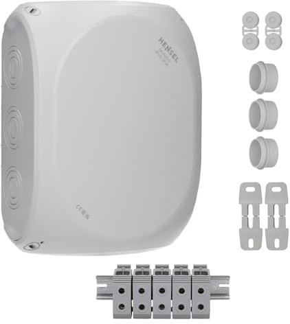 Hensel DK1610G - Scatola di derivazione per cavi, 2,5-10 mq, 3 fasi, 16 mq, 1 fase, morsetto a 5 poli IP 55