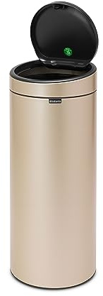 Brabantia Kitchen Touch Abfalleimer, Metallic Gold, 30 l