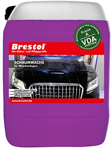 Brestol SCHAUMWACHS 25 Liter Konzentrat - für Autowaschanlagen - Heisswachs - Sprühwax mit Abperl-Effekt für Auto-Waschstrassen
