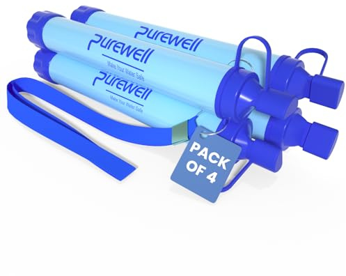 Outdoor Water Filter Personal Water Filtration Straw Emergency Survival Gear Water Purifier for Camping Hiking Climbing Backpacking