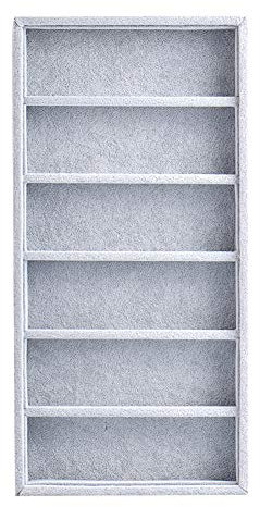 Gcroet 6 Slot Brille anzeigen Box, Brille Organizer Sorting Box, Sonnenbrillen Brillen-Speicher-Fall, Brillen Storage Rack-Halter-Behälter, Schmuckuhren Show Case-Anzeigen-Behälter-Standplatz-Grau