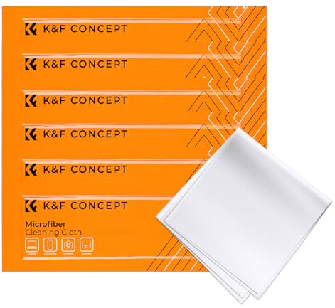 K&F Concept Microfiber-Rengöringsdukar 6-Pack LinsrengöRingsduk 150×150cm för RengöRing Av Kameralinser, GlasöGon, SkäRmar, Kameror, GlasöGon, Lcd-Tv-SkäRmar, Tabletter TväTtbara