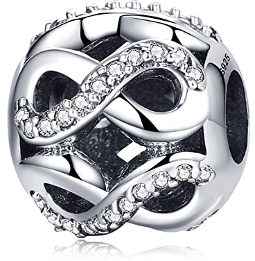 Annmors Charm Pendentif pour Femme Cœur Amour Famille Argent Sterling 925 Breloque Bracelets Colliers Pendentifs