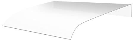 Marquesina para Puertas,Tejadillo de Protección,Marquesina Arqueada al Aire Libre,Toldo Cubierta,Tejado de Policarbonato Transparente,Protección UV Contra La Lluvia (40x570cm/15.7x224)