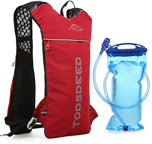 ERYUE Trinkweste Rucksack-Trinkrucksack Rucksack mit 2L Wasserblase Superleichte, atmungsaktive Trinkweste zum Laufen im Freien, Radfahren, Klettern