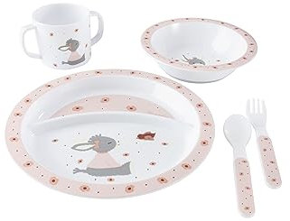Set de vaisselle âne Emmi Girl flora rose