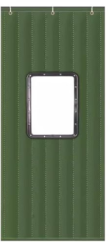 WHYATT Balkontür Vorhang, Magnetischer, Wärmeisolierter Türvorhang, Verdickt, Langlebig, Winddicht, Wasserdicht (Color : Green, Size : 39.4x90.5in/100x230cm)