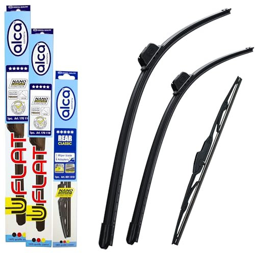 alca Limpiaparabrisas con gancho plano para Toyota Yaris 2006-2011, juego completo de limpiaparabrisas delantero y trasero AH 24, 14, 12 pulgadas, ARC