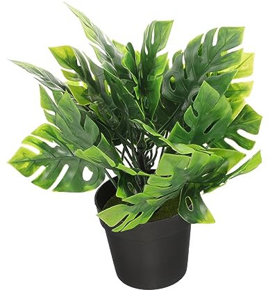 pflanzenständerKünstliche Monstera-Pflanze, künstliche Topfpflanzen, Simulationsbaum, Topfornamente, Kleiner Bonsai-Baum, künstliches Palmenblatt, Kunststoff, Schreibtisch, Büro, Dekoration,