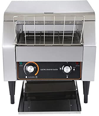 Tostadora Transportadora Eléctrica, Tostadoras Industriales Eléctricas Comerciales De Acero Inoxidable, Control De 7 Velocidades/3 Opciones De Modo De Tostadora, Con Bandeja Para Migas Extraíble, Par