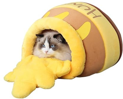 Wpsagek Honey Pot Cat Bed, Cat Nest With Honey Pot Design, Removable Cat Bed, Comfortable Pet House For Indoor Cats Kitten