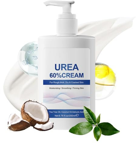 200ml 60% Urea Cream - Cracked Heel Repair Cream For Feet and Hand - Foot Cream for Cracked Heels and Dry Skin - Urea Creams 60 Percent for Feet
