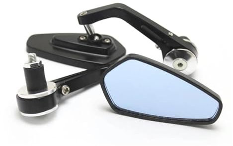 Motorradspiegel-Set Für VESPA Cruiser Chopper Streetbikes Dirtbikes Modelle Universal 22mm Lenkerendenspiegel Motorrad Seitenrückspiegel(SILBER)