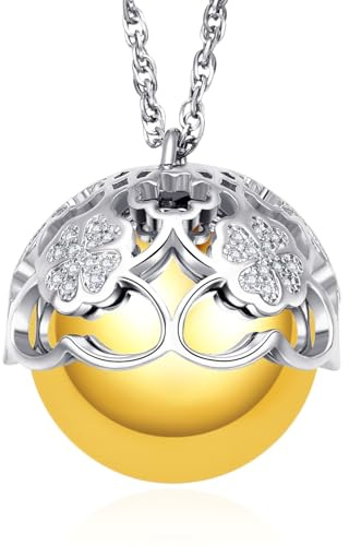 Dada Gioielli - Protection et amour pour les futures mamans - Collier bola de grossesse appelant les anges - Pendentif scintillant - Cadeaux pour femmes enceintes