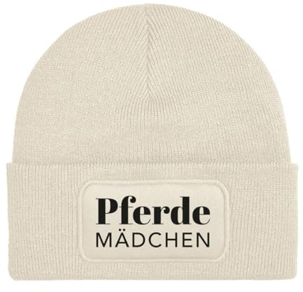 Tassenbrennerei Pferde Beanie - Wollmütze mit Spruch: Pferdemädchen - Strickmütze lustig als Geschenk für Tochter, Freundin, Frau - Kappe, Mütze - Pferdegeschenke