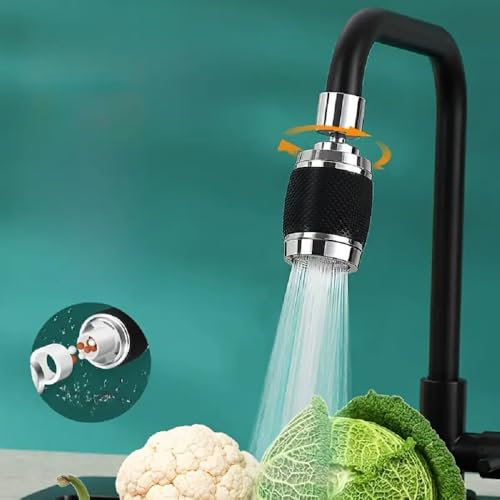 Aérateur de robinet, évier de cuisine rotatif à 360°, aérateur d'évier de salle de bain avec 3 modes de pulvérisation