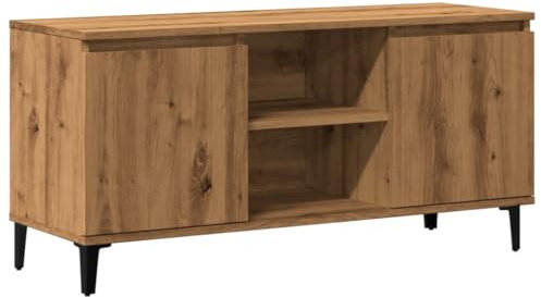 HETFTJN Mobiletto per Tv Madia Soggiorno Moderna Mobile Giradischi Credenza Moderna - Mobile TV Rovere Artigianale 102x35x50 cm in Legno Multistrato per Ufficio Camera Degli Ospiti Sala Riunioni