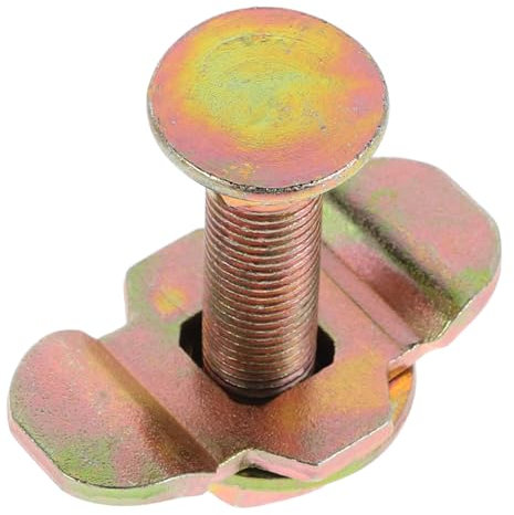 Didiseaon Accesorio Roscado Dorado para Riel en L de Hierro Galvanizado Instalación Fácil y Uso Versátil para Sistema de Pistas de Camión y Almacenamiento Rv
