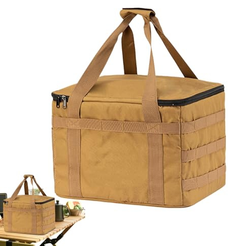 Camping Gear Bag, förvaringsbehållare kub, 37 x 29 x 24 cm/14,57 x 11,42 x 9,45 tum 400 g 20 l vattentät ergonomisk binorganiserare, resa vandring college sov kajakbåt användning Oxford duk