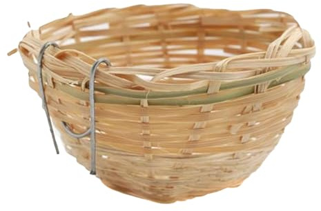 Zunishaone Wellensittich Nest - Natürliches Handgewebtes Finkennest - Terrassen Garten Deko Für Zucht Schlafplatz Voliere Baumaussicht Winter