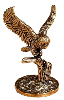 FYDCYHM Handgemachte Bronze Eulen Skulptur-glückliche Tierfigur Für Home Office Desk Einzigartige Housewarming Geschenk Für Hausbesitzer Wohnzimmer Schlafzimmer Büro Home Feng Shui