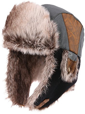 Comhats warme Baumwolle Trappermütze Herren Hut Unisex Fliegermütze Fellmütze Erwachsenen