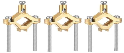 3 Pack Copper Alloy Ground Clamps with Screws for Safe Bonding to Water Pipes and Steel Conduits, Designed for Reliable Electrical Grounding (3PCS)