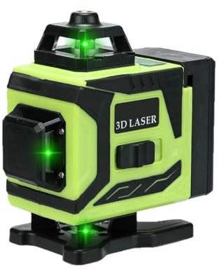 Nivel láser, Nivel Láser De Líneas Cruzadas 16 Bluetooth Y Control Remoto Haz Verde Con Baterías,para carpintería(12lines-B)