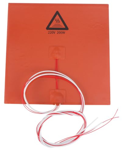 Hemobllo 3D Drucker Heizbett 200W 20X20Cm Silikon Heizmatte Mit Selbstklebender Rückseite Für Schnellere Aufheizzeit Und Hohe Isolationsleistung
