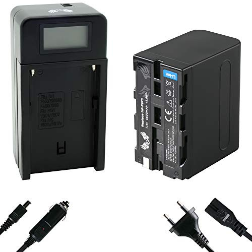 SK Akku Ersatz für Sony NP-F970 |- 6600mAh -| + Speed Charger für Sony Akku NP-F550 NP-F750 NP-F960 NP-F980 NP-F990 // Blitzgeräte Videoleuchten