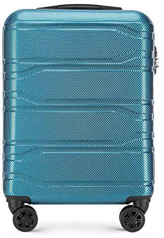 WITTCHEN Koffer – Handgepäck | hartschalen, Material: polycarbonat | hochwertiger und Stabiler | Blau | 38x20x53 cm