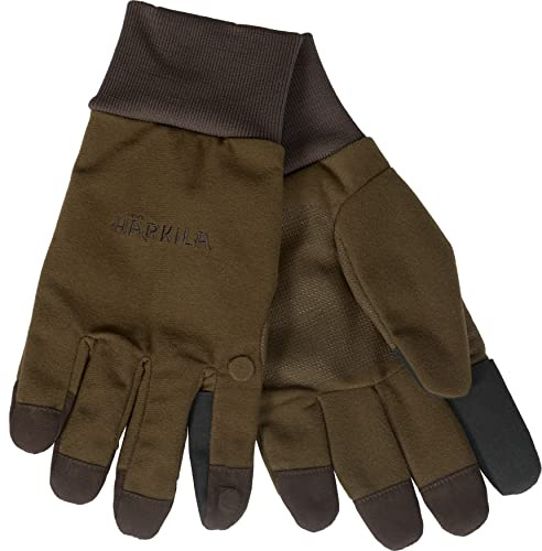 Härkila | Retrieve HWS Handschuhe | Professionelle Jagd Kleidung & Jagd Zubehör für Herren & Damen | Skandinavische Qualität Made to Last | Dark warm olive, M
