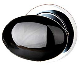 Runder Türknauf, klassischer Türknauf, Keramik, für Schrank, Schublade, ohne Schloss (Schwarz + Silber)