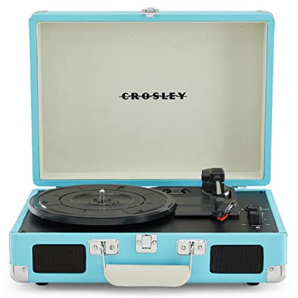 Crosley Cruiser Plus Platine Vinyle - Tourne Disque - Tourne Disque Vinyle - Platine Vinyle Bluetooth - Platines Vinyles - Tourne Disque Vintage - Turqoise