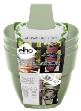 Elho Vibia Campana Vertical Forest 21 - Übertopf für Balkon & Außen - Ø 20.7 x H 29.7 cm - Grün/Pistazien Grün