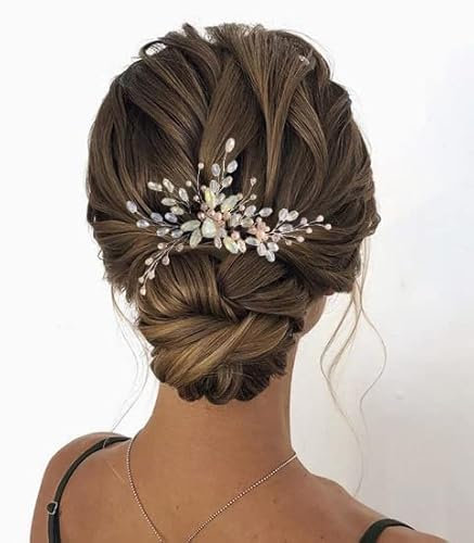 Unicra Épingles à cheveux de mariage en cristal argenté avec strass - Accessoire de cheveux pour femme et demoiselle d'honneur
